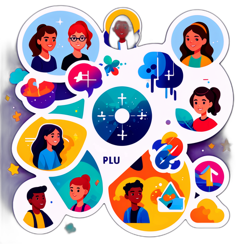 โลโก้โครงการ Half-Half Plus พร้อมภาพของผู้เข้าร่วมโครงการ