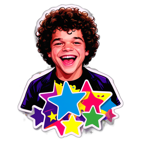 Färgglad klistermärke av Gaten Matarazzo