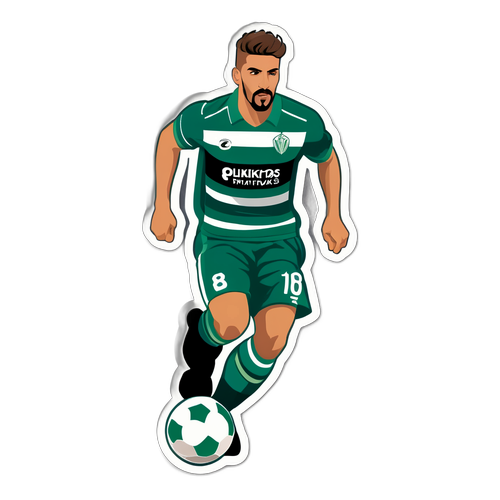 Стильный футболист в форме Панатинаикоса