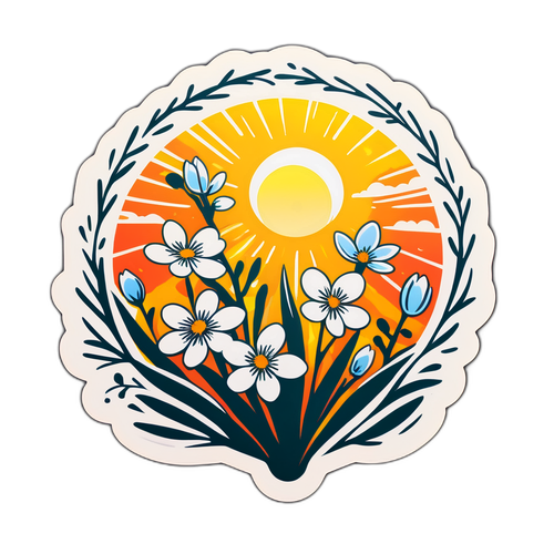 Sticker cầu nguyện mùa xuân