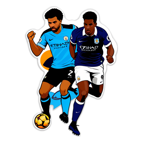 Sticker que representa el partido Manchester City vs Everton