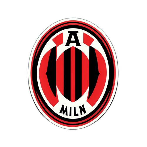 Vintage AC Milan Logo Sticker