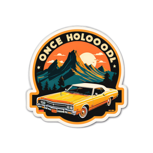 Aufkleber im Vintage-Stil von "Once Upon a Time in Hollywood"