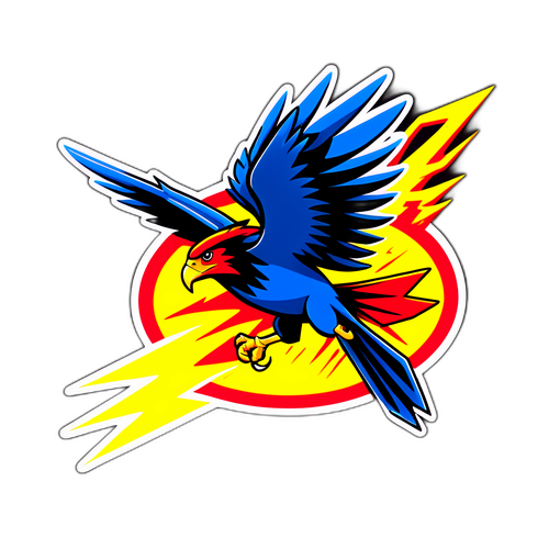 Lightning Bolt vs. Blackhawk Bird Sticker