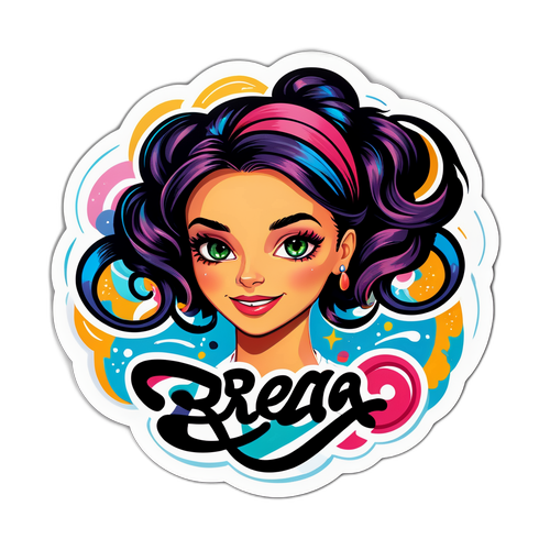 Samolepka zachycující pozitivní energii Terezy Brodské