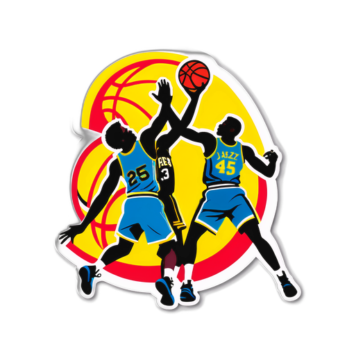 Makulay na Sticker ng Dinasya ng Basketbol