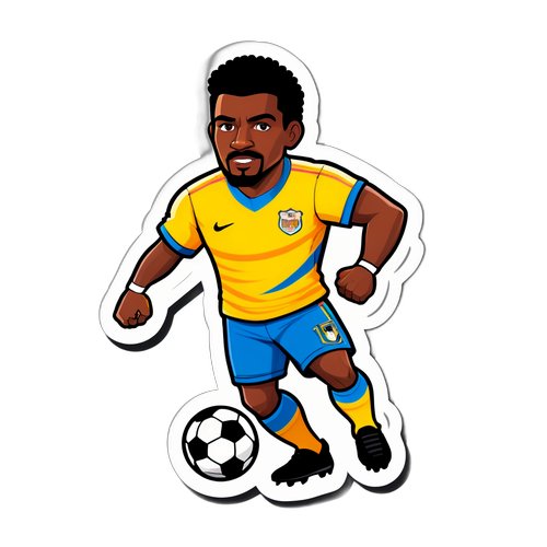 สติกเกอร์นักฟุตบอลการ์ตูน