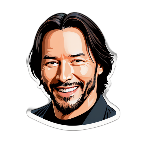Fața zâmbitoare a lui Keanu Reeves