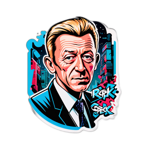 Samolepka Richarda Specka jako grafický mýtus