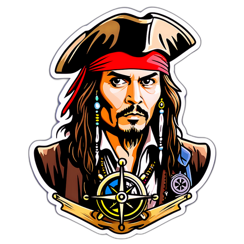 Adesivo di Capitan Jack Sparrow