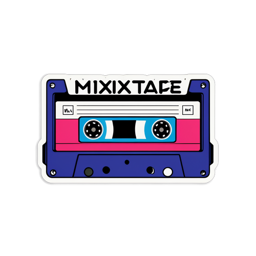 Unleash Your Inner DJ: The Nostalgic 'Mixtape Master' Sticker That Will Transport You Back to the 80s!