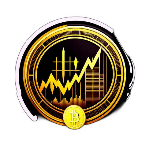 금 가격과 주식 거래 차트를 결합한 디자인