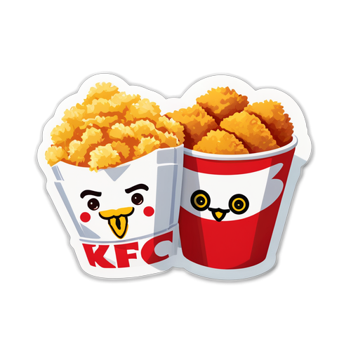 可愛的KFC Mofusand 貼紙