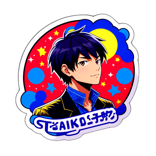 カイト・タカハシのファッションセンスを反映したトレンディなステッカー