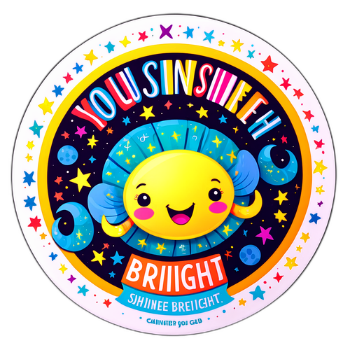 खुश Cancer राशि का स्टिकर