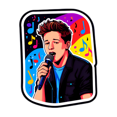 Charlie Puth Syngende Sticker