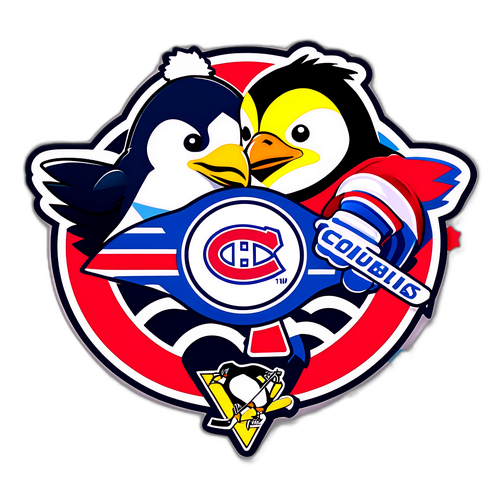 Canadiens vs Penguins Mascots Hockey Showdown