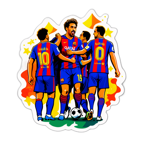 Sticker Perlawanan Guadalajara vs Barcelona