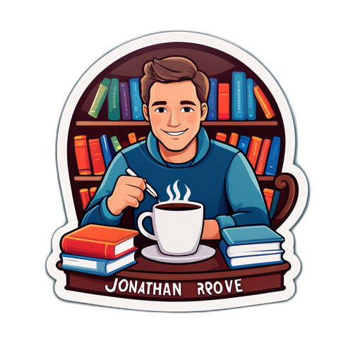 Jonathan Rowe in der gemütlichen Bibliothek