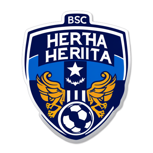 Hertha BSC Aufkleber im Vereinsfarben