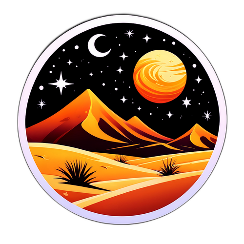 Wüstenlandschaft mit Sternenhimmel