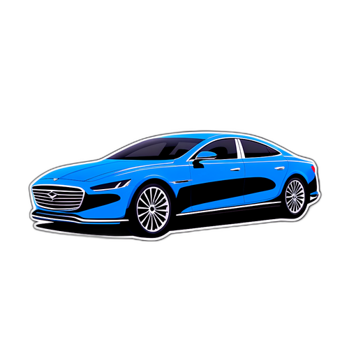 स्लीक सेडान स्टिकर