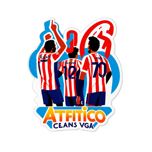 Desain Stiker: Suporter Atletico Madrid yang Bergairah