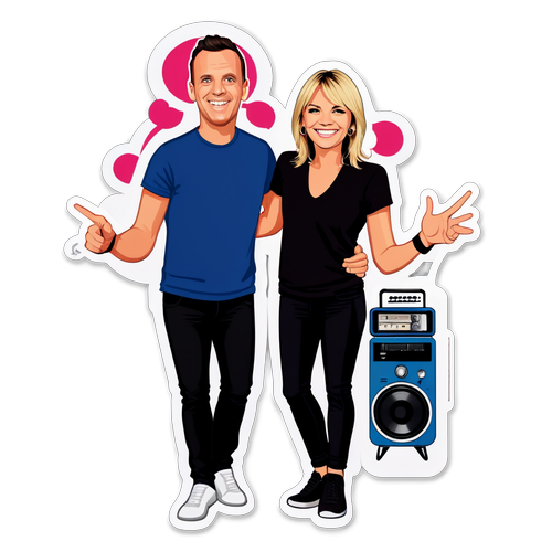 Unmissable Duo! Scott Mills & Zoe Ball Take Center Stage in a Playful Radio Wonderland!