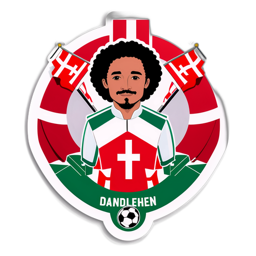 Thomas Delaney med danske flag