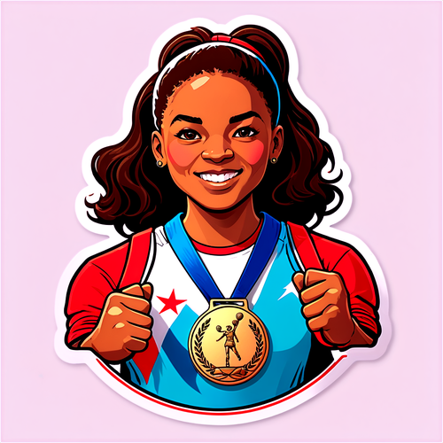 Determined Spirit: Jordan Chiles' Bronze Medal Sticker