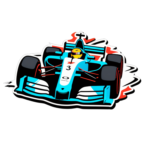 Pemandu Formula 1 Gaya: Sticker Dengan Gerakan Penuh Aksi Yang Pasti Menggoda!