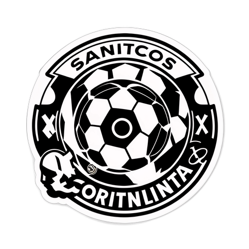 Adesivo Santos x Corinthians com bola estilizada