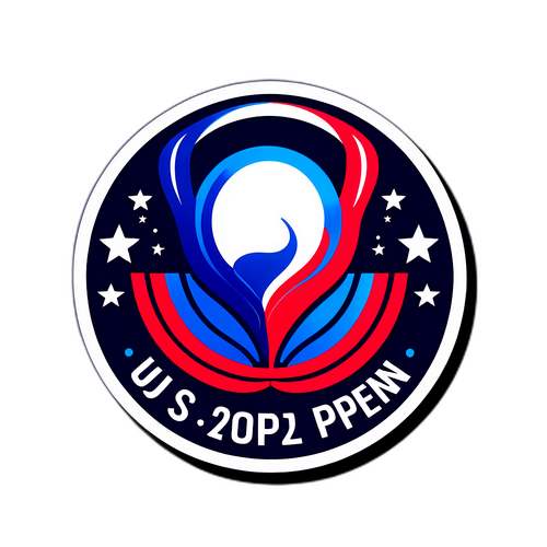 2025 US 오픈 축제의 희망적 분위기를 강조한 스티커