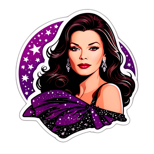 Stijlvolle sticker van Catherine Zeta-Jones