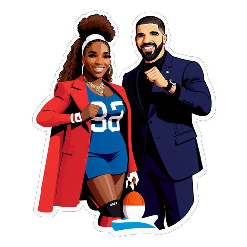 Drake ja Serena Williams Super Bowl 2025:ssa