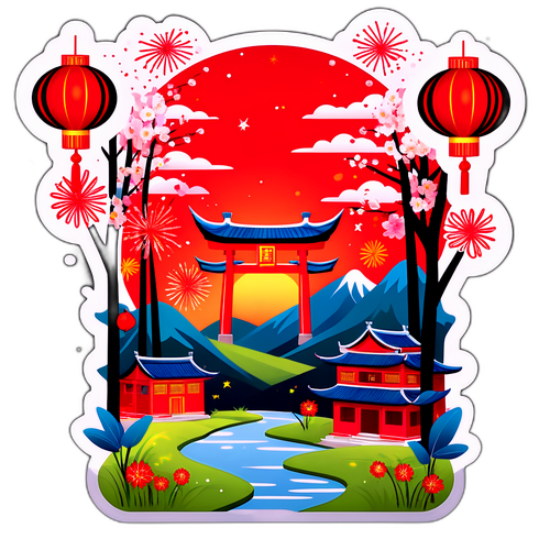 春季节日的乡村风景