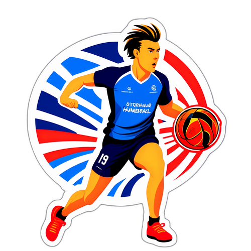 Sporty klistremerke for Storhamar håndball