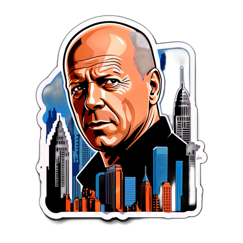 Bruce Willis Művészi Átértelmezése Városi Tájakkal