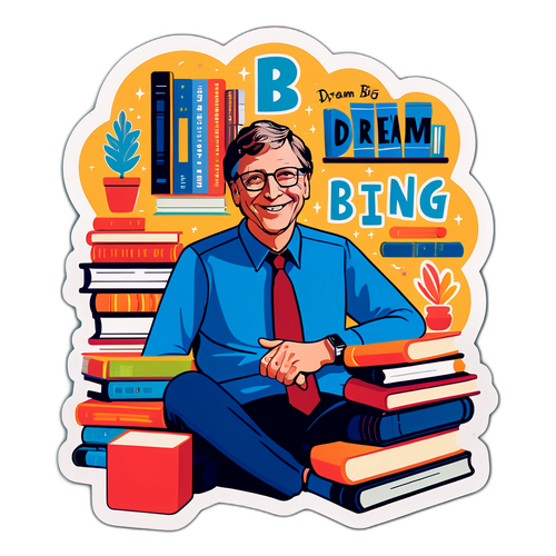 Adesivo Giocoso di Bill Gates
