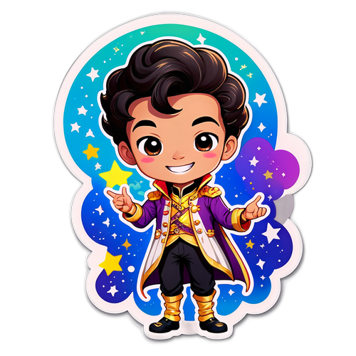 可愛的王子王卡通貼紙