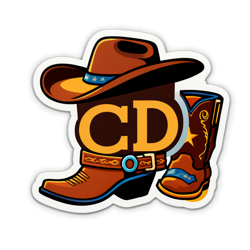 Unlock the Western Spirit: The Eye-Catching 'CD' Cowboy Design You Can't Miss!