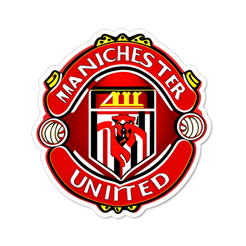 สติ๊กเกอร์โลโก้แมนเชสเตอร์ยูไนเต็ด พร้อมข้อความ "Love Man U"