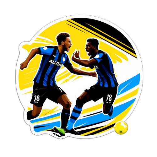 En dramatisk konfrontationsscene mellem spillere fra Dortmund og Atalanta