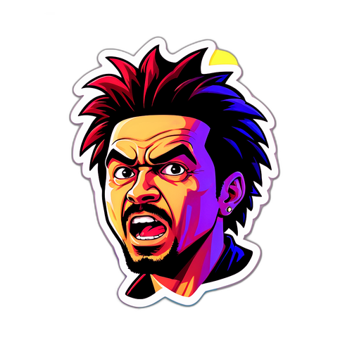 Sticker de Trueno en un evento de freestyle