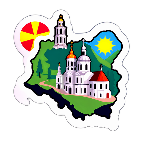 Наклейка з картою Коломиї