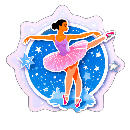 Elegante Ballerina auf Eis