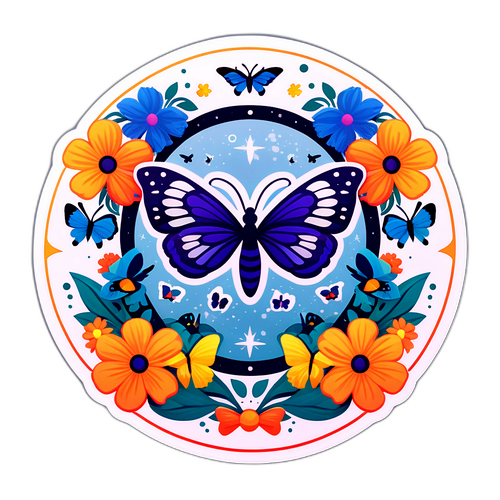 Природна тематична наліпка з символом Близнюків