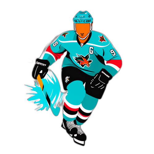 Vahva Belfast Giants jääkiekkoilija toiminnassa