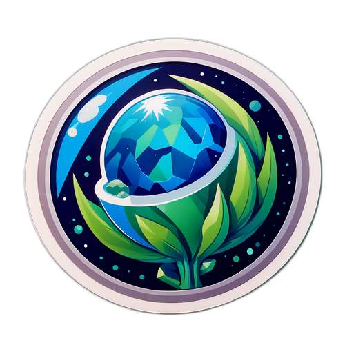 未来の環境を象徴する鉱物のスタイリッシュデザイン