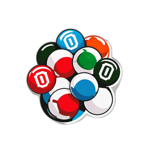 Sticker de candidaturas en forma de bolas de colores